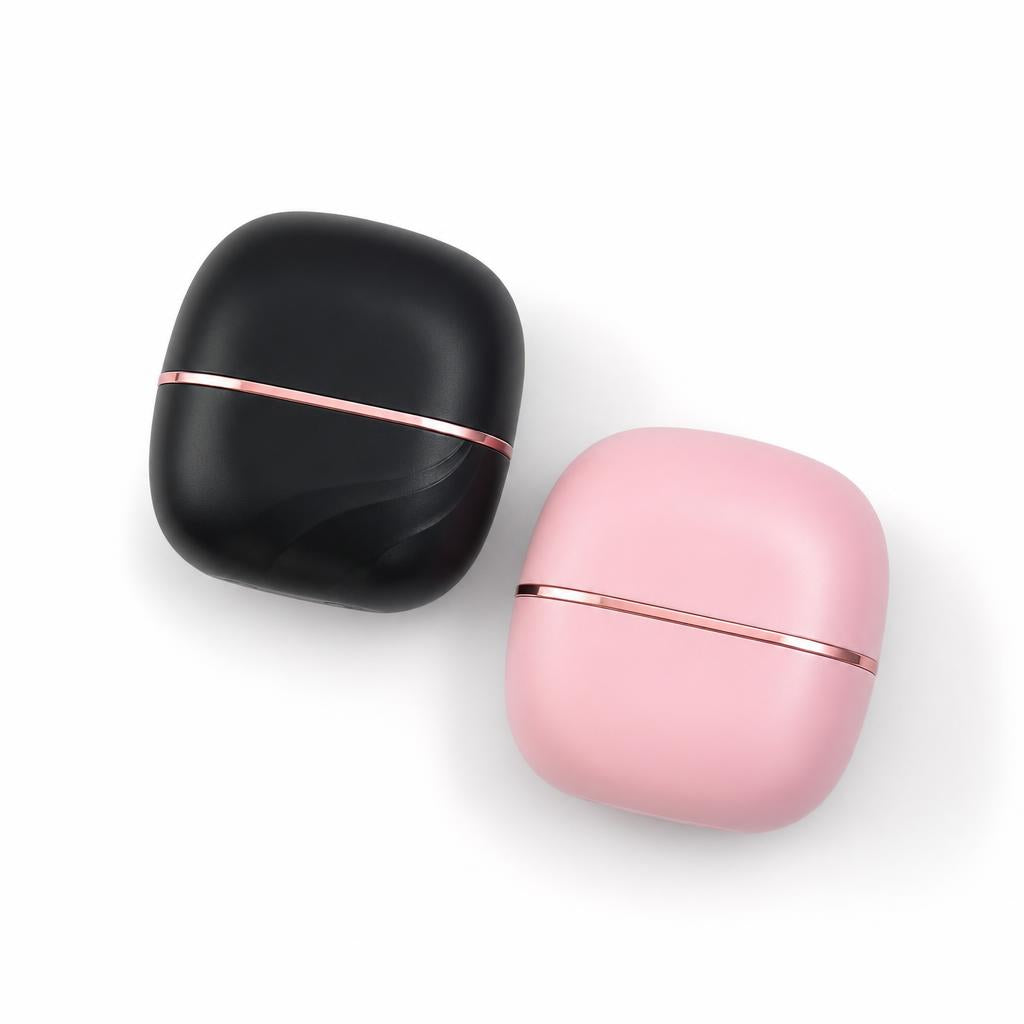 Cepillo alisador térmico portátil OneBoutiq en negro y en rosa juntos